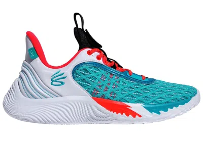 Pre-owned Under Armour Men's  Curry Flow 9 Sneakers In White/neptune