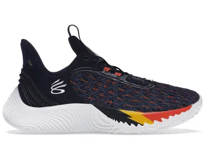 Pre-owned Under Armour Men's  Curry Flow 9 We Believe Sneakers In Navy Blue/red/white