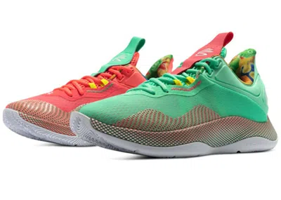 Pre-owned Under Armour Men's  Curry Hovr Splash 2 Sour Patch Kids Sneakers In Blitz Red/antifreeze In Multi