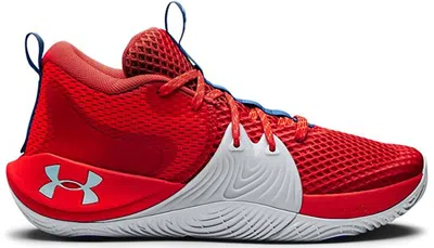 Pre-owned Under Armour Men's  Embiid One Sneakers In Versa Red/halo Gray