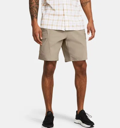 Under Armour Men's  Fish Hunter 2.0 Cargo Shorts Timberwolf Taupe Gbo2193 In Sand