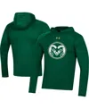 Under Armour Men's  Green Colorado State Rams School Logo Raglan Long Sleeve Hoodie Performance T-shi In Green