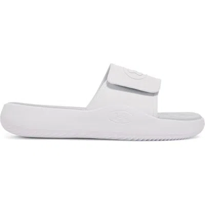Under Armour Ignite Pro 8 Slide Sandal In White