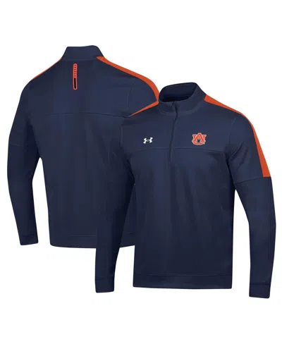 Under Armour Men's  Navy Auburn Tigers Midlayer Half-zip Jacket