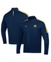 Under Armour Men's  Navy Notre Dame Fighting Irish Midlayer Half-zip Jacket In Navy