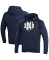 Under Armour Men's  Navy Notre Dame Fighting Irish Primary School Logo All Day Raglan Pullover Hoodie In Navy