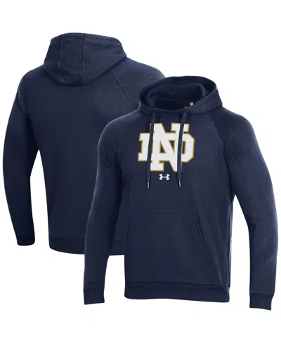 Under Armour Men's  Navy Notre Dame Fighting Irish Primary School Logo All Day Raglan Pullover Hoodie