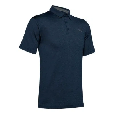 Under Armour Men's  Playoff Golf Sports Thin And Light Breathable Loose Short Sleeve Polo Shirt Navy  In Blue