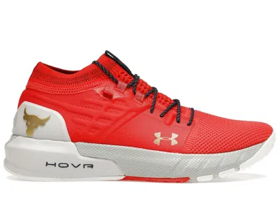 Pre-owned Under Armour Men's  Project Rock 2 Halo Grey Sneakers In Blood Orange/halo Gray In Multi