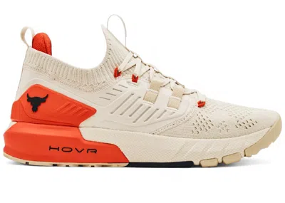 Pre-owned Under Armour Men's  Project Rock 3 Sneakers In Summit White Rogue Orange