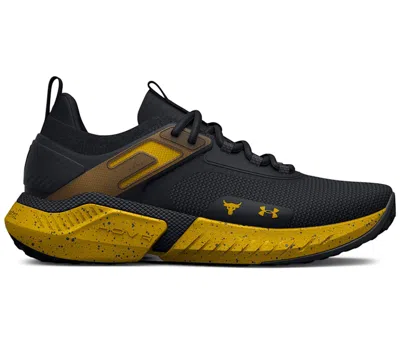 Pre-owned Under Armour Men's  Project Rock 5 Adam Sneakers In Black/gold