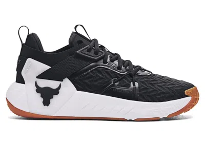 Pre-owned Under Armour Men's  Project Rock 6 Gum Sneakers In Black/white