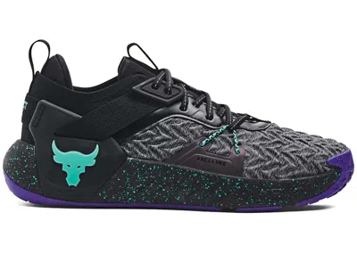 Pre-owned Under Armour Men's  Project Rock 6 Sneakers In Black/stealth Grey/neptune