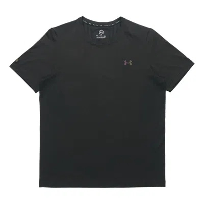 Under Armour Men's  Rush Seamless Casual Sports Breathable Short Sleeve Black