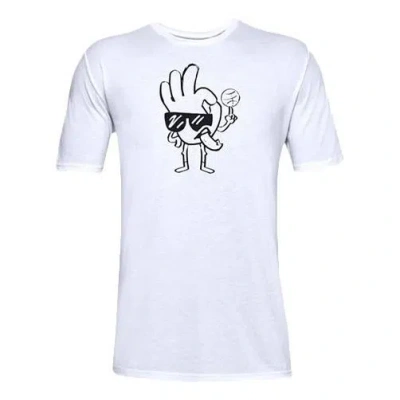 Under Armour Men's  Sc30 Freehand Eddy Basketball Sports Short Sleeve White