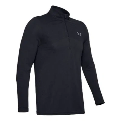 Under Armour Men's  Seamless 1/2 Zipper Sports Long Sleeves T-shirt Black