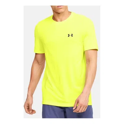 Under Armour Men's  Seamless Wave Round Neck Training Sports Short Sleeve Yellow