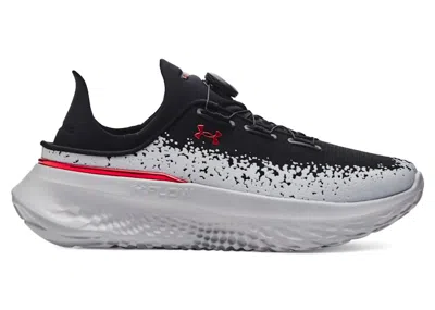 Pre-owned Under Armour Men's  Slipspeed Mega Grey Sneakers In Black/mod Grey/red