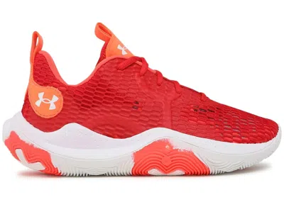 Pre-owned Under Armour Men's  Spawn 3 Sneakers In Red/white