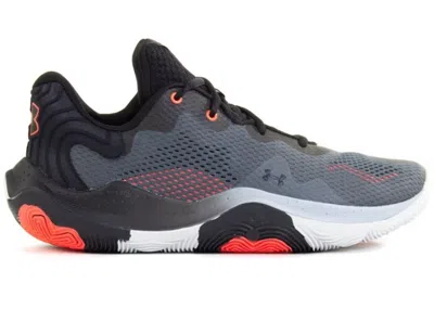 Pre-owned Under Armour Men's  Spawn 4 Sneakers In Pitch Grey/black