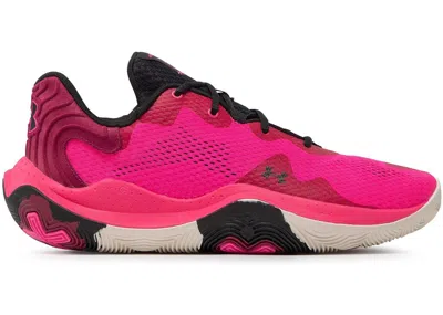 Pre-owned Under Armour Men's  Spawn 5 Sneakers In Electro Pink/wildflower