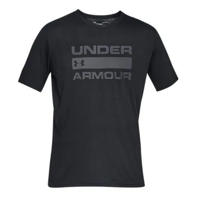 Under Armour Men's  Team Issue Wordmark Elastic Printing Short Sleeve Black