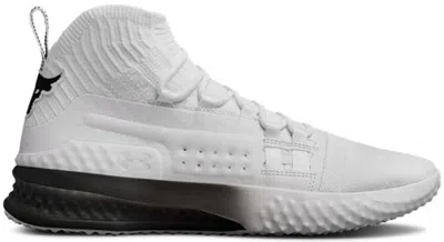 Pre-owned Under Armour Men's  The Rock Delta Black 2.0 Sneakers In White