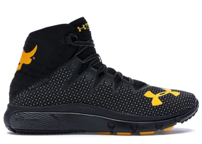 Pre-owned Under Armour Men's  The Rock Delta Sneakers In Black/yellow In Multi