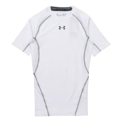 Under Armour Men's  Training Sports Tight Short Sleeve Tops White