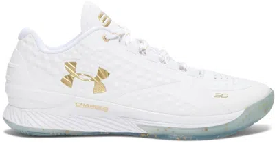 Pre-owned Under Armour Men's  Ua Curry 1 Low Championship Sneakers In White/gold In Multi