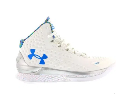 Pre-owned Under Armour Men's  Ua Curry 1 Splash Party (2015) Sneakers In White/metallic Silver/blue In Multi