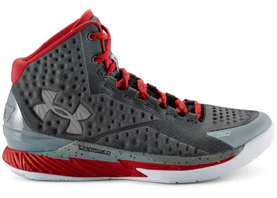 Pre-owned Under Armour Men's  Ua Curry 1 Underdog Sneakers In Silver/red In Multi