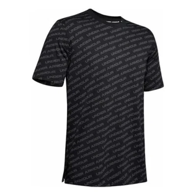Under Armour Men's  Ua Unstoppable Wordmark Short Sleeve Black T-shirt