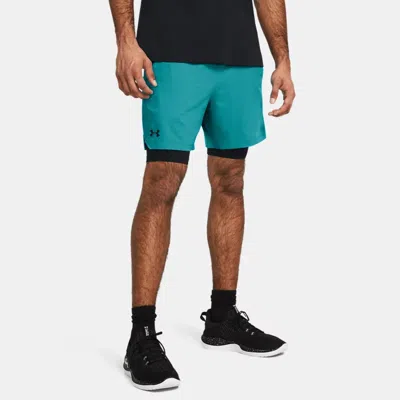 Under Armour Mens  Vanish Woven Shorts With Heat Gear In Circuit Teal/black/black