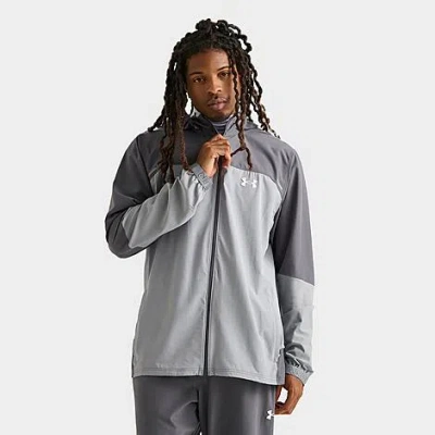 Under Armour Men's Vanish Reflective Woven Utility Jacket In Castlerock/steel/castlerock