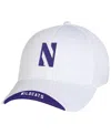 Under Armour Men's White Northwestern Wildcats Sideline Blitzing Accent Flex Hat In White
