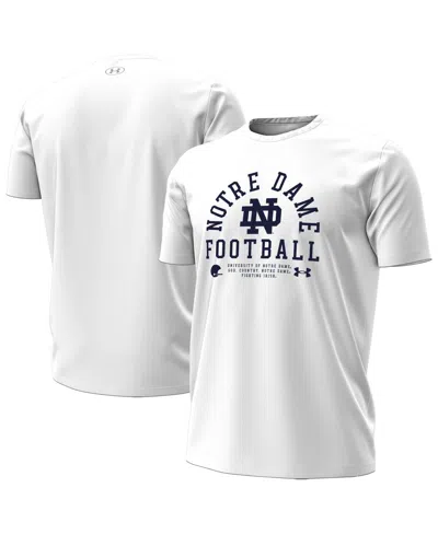 Under Armour Men's White Notre Dame Fighting Irish 2025 Sideline Football Performance T-shirt