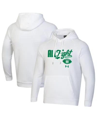 Under Armour Men's White Notre Dame Fighting Irish All Fight Rival Fleece Hoodie