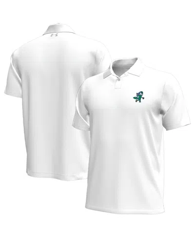 Under Armour Men's White Notre Dame Fighting Irish Golf Leprechaun Lightweight Motion Polo Shirt
