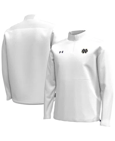 Under Armour Men's White Notre Dame Fighting Irish Motivate Quarter-zip Performance Jacket