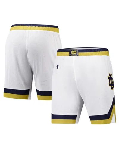 Under Armour Men's White Notre Dame Fighting Irish Replica Basketball Shorts