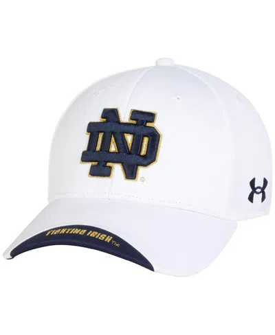 Under Armour Men's White Notre Dame Fighting Irish Sideline Blitzing Accent Adjustable Hat