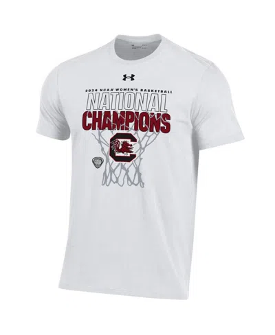 Under Armour Men's White South Carolina Gamecocks 2024 Ncaa Women's Basketball National Champions Locker Room T-s