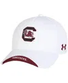 Under Armour Men's White South Carolina Gamecocks Sideline Blitzing Accent Adjustable Hat In White