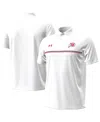 Under Armour Men's White Utah Utes Performance Drive Chest Stripe Polo Shirt In White