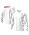 Under Armour Men's White Wisconsin Badgers 1980 Throwback Game Quarter-zip Sweatshirt In White