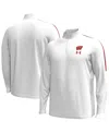 Under Armour Men's White Wisconsin Badgers Playoff Performance Quarter-zip Jacket In White