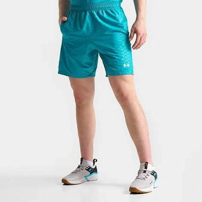 Under Armour Men's Woven Embossed Training Shorts In Circuit Teal