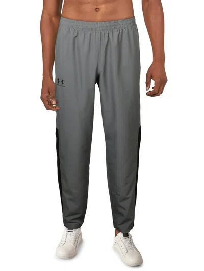 Under Armour Mens Loose Fit Windpant Track Pants In Grey