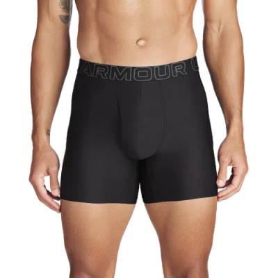 Under Armour Mens Performance Tech Mesh Boxer Brief- Solid 6in 3pk